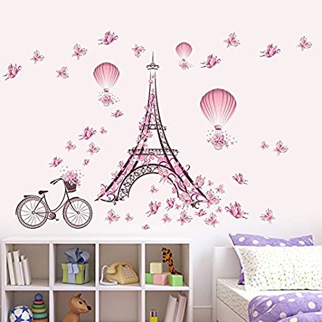 Detail Wallpaper Menara Eiffel Pink Nomer 24