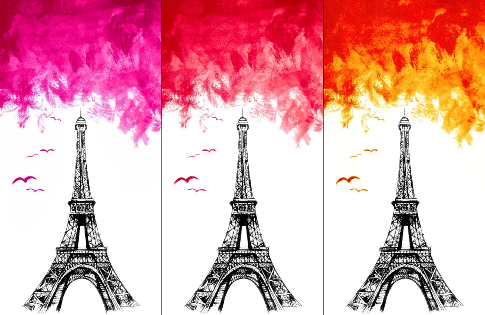 Detail Wallpaper Menara Eiffel Pink Nomer 30