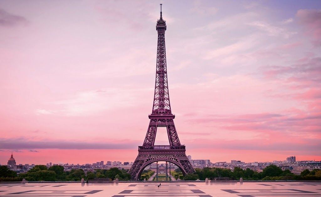 Detail Wallpaper Menara Eiffel Pink Nomer 36