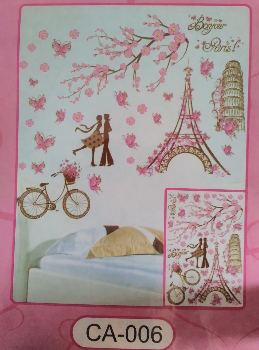 Detail Wallpaper Menara Eiffel Pink Nomer 52