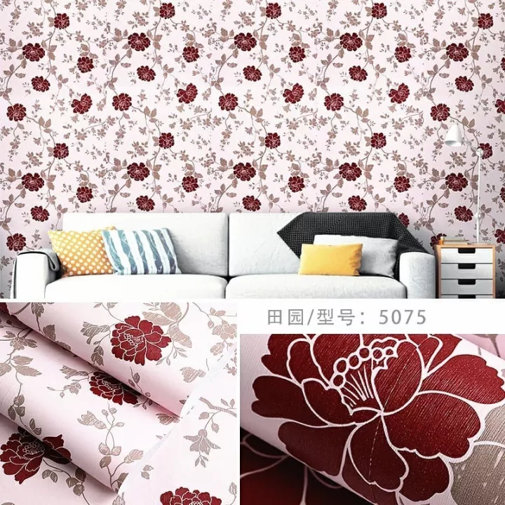 Detail Wallpaper Motif Bunga Untuk Ruang Tamu Nomer 14