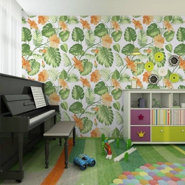 Detail Wallpaper Motif Daun Nomer 25