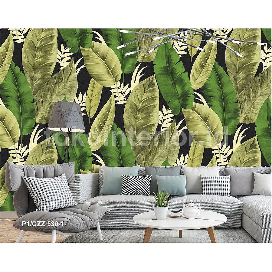 Detail Wallpaper Motif Daun Hijau Nomer 3