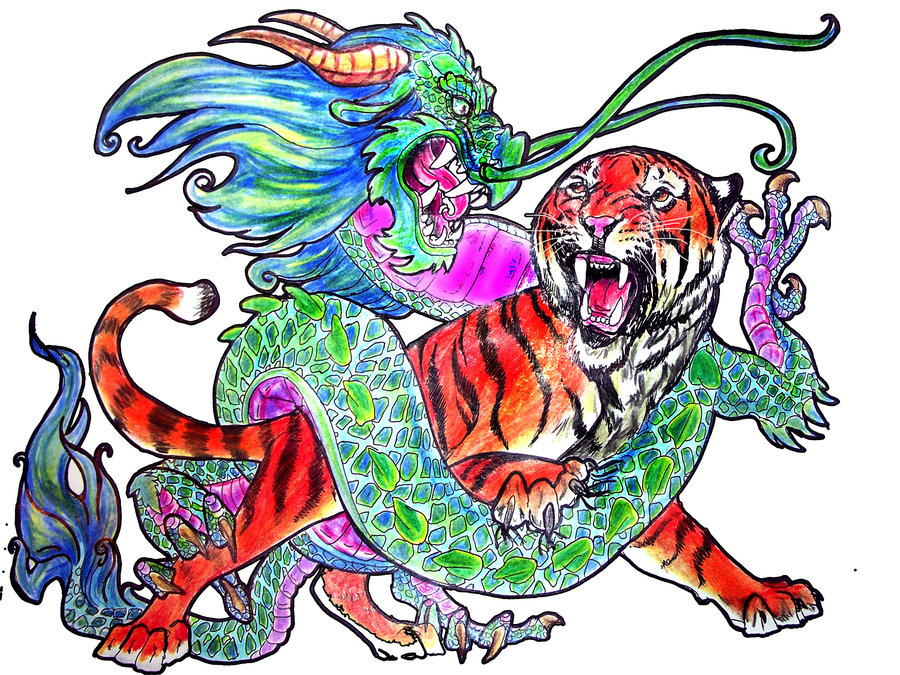 Detail Wallpaper Naga Vs Harimau Nomer 14