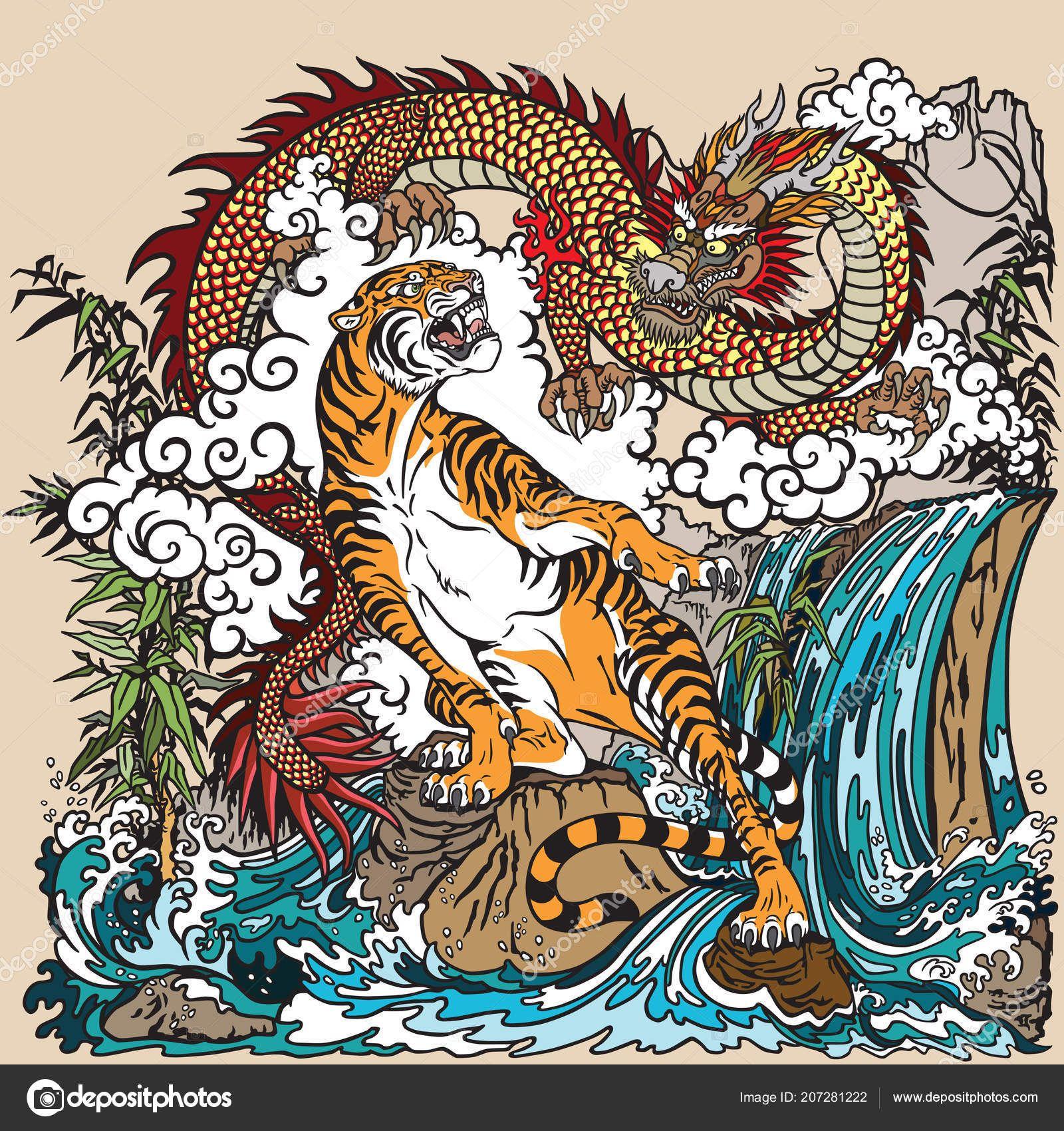 Detail Wallpaper Naga Vs Harimau Nomer 7