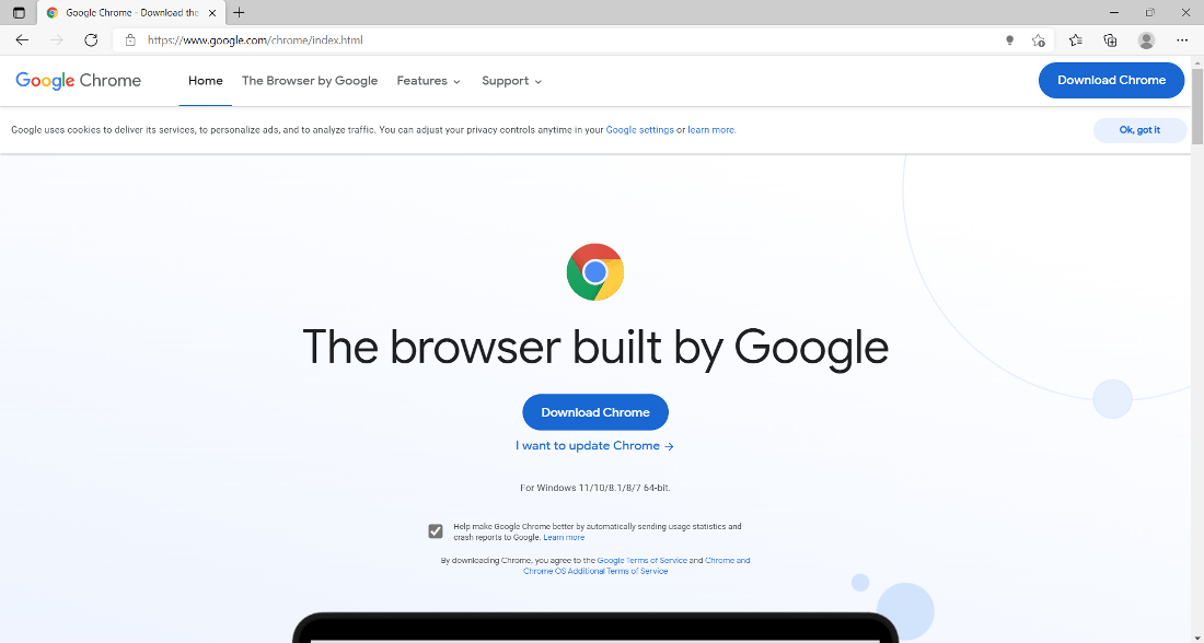 Detail Down Load Google Crome Nomer 44