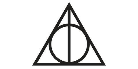 Harry Potter Deathly Hallows Symbol Text - KibrisPDR