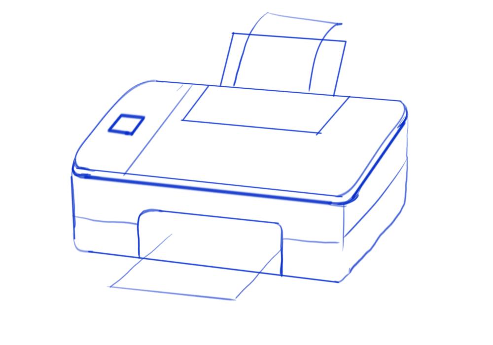 Detail Printer Pencil Drawing Nomer 5
