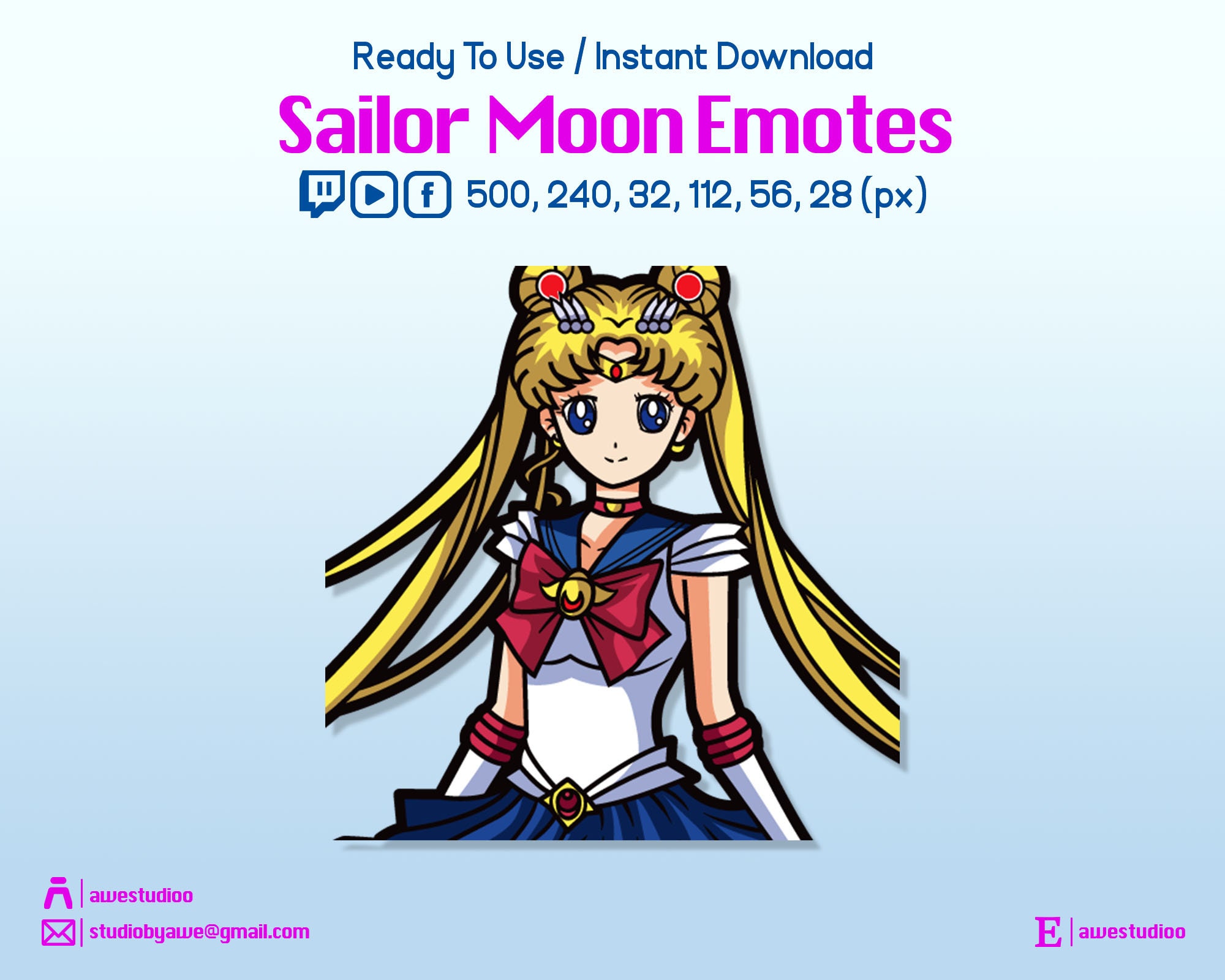 Detail Sailor Moon Twitch Emotes Nomer 8