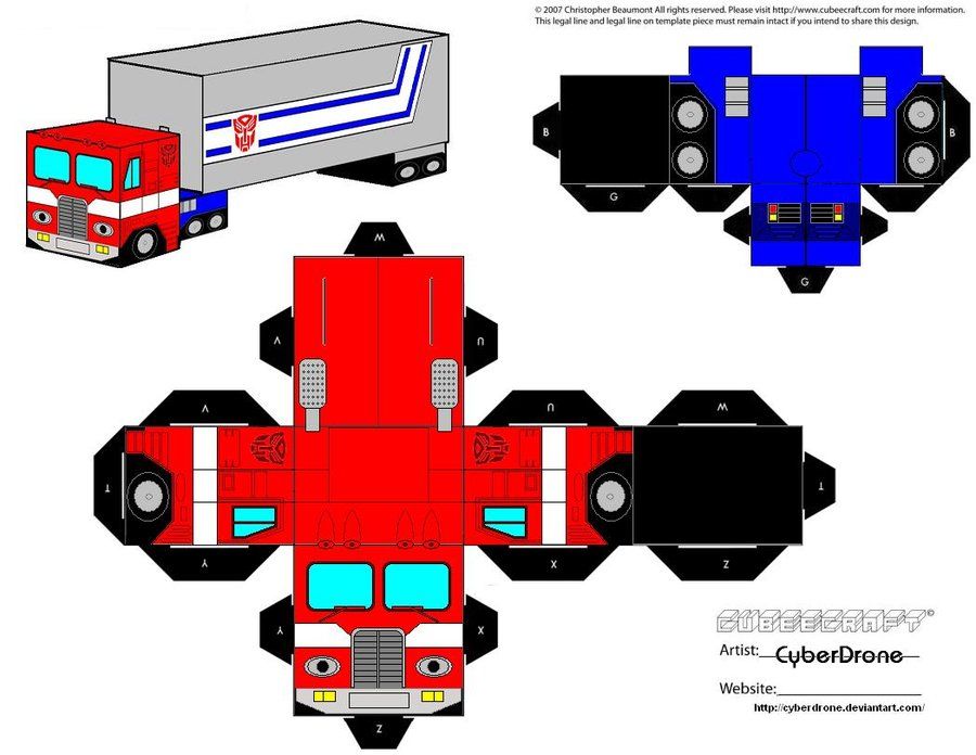 Detail Truck Optimus Prime Transformers Nomer 16