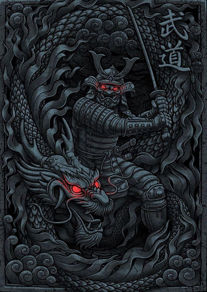 Detail Samurai Gambar Naga Nomer 13