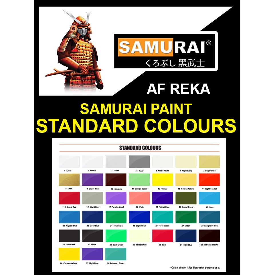 Detail Samurai Paint Catalog Nomer 30