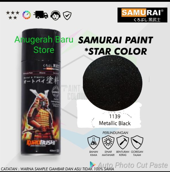 Detail Samurai Paint Hitam Metalik Nomer 15