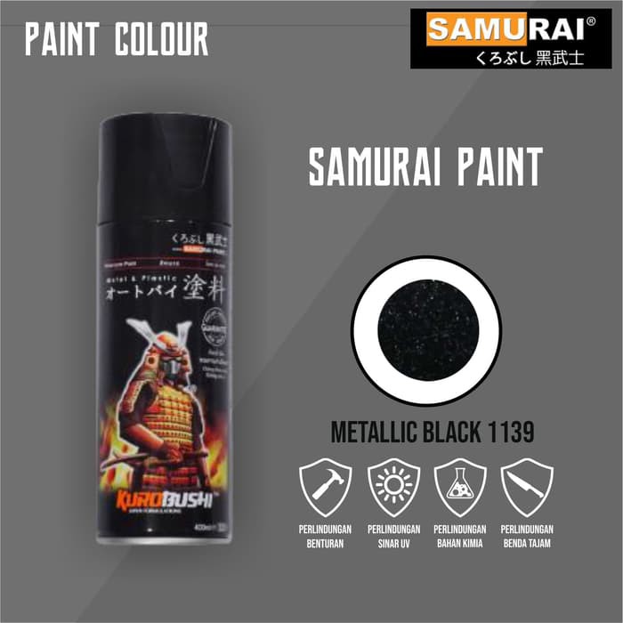 Detail Samurai Paint Hitam Metalik Nomer 5