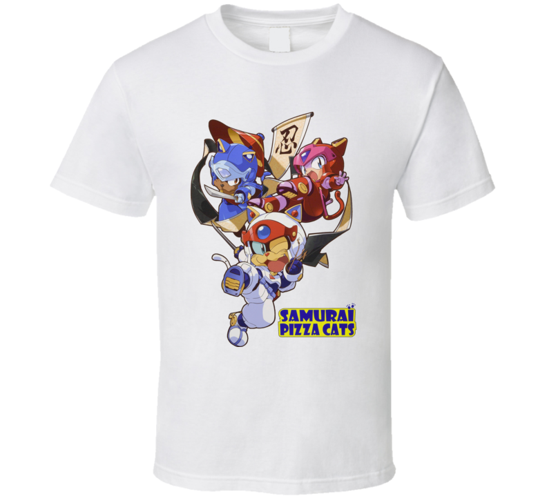 Detail Samurai Pizza Cats T Shirt Nomer 31