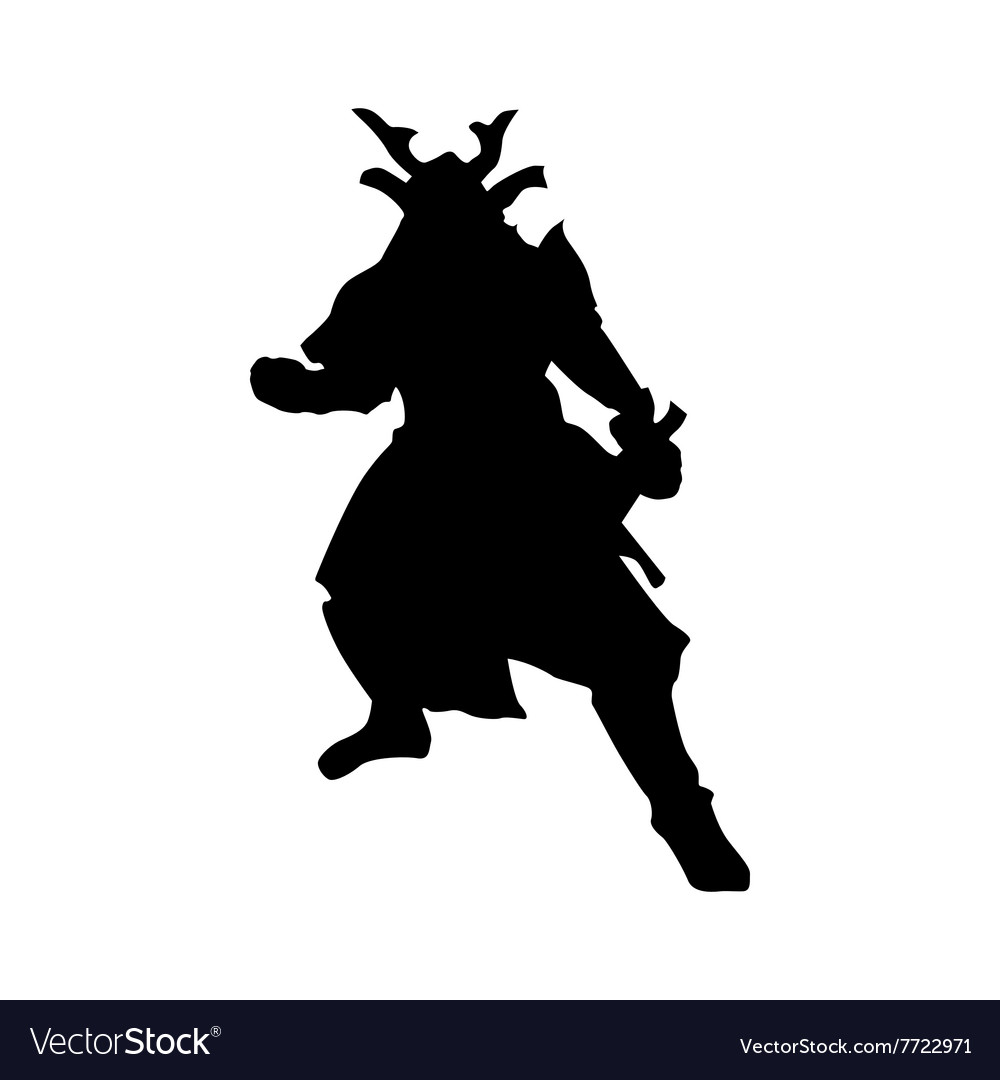 Detail Samurai Silhouette Vector Nomer 23