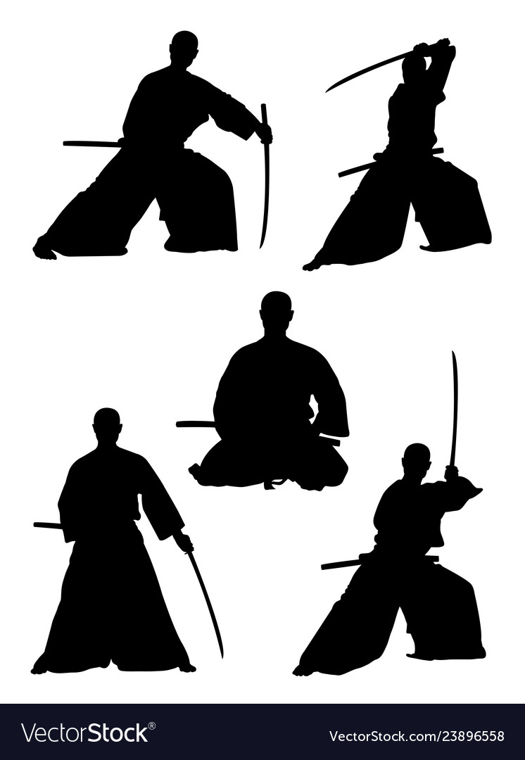 Detail Samurai Silhouette Vector Nomer 35