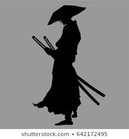 Detail Samurai Silhouette Vector Nomer 39