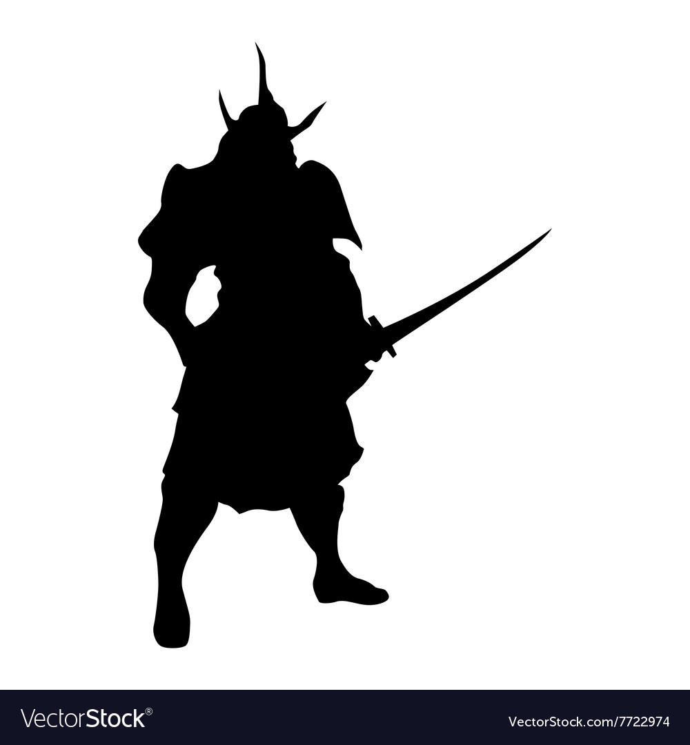 Detail Samurai Silhouette Vector Nomer 5