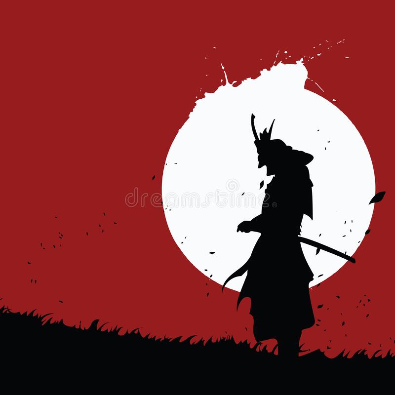 Detail Samurai Silhouette Vector Nomer 9