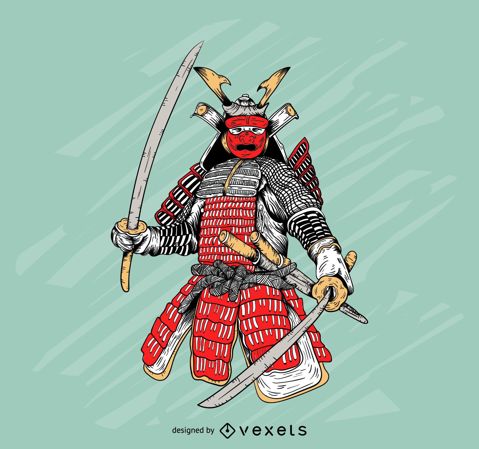 Detail Samurai Vector Png Nomer 18