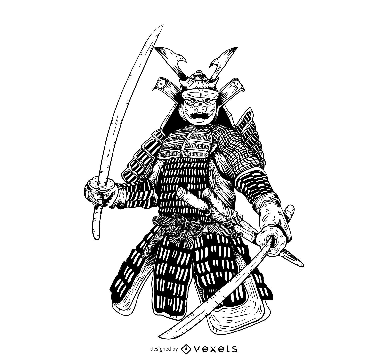 Detail Samurai Vector Png Nomer 9