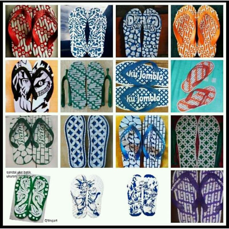 Detail Sandal Ukir Batik Nomer 56
