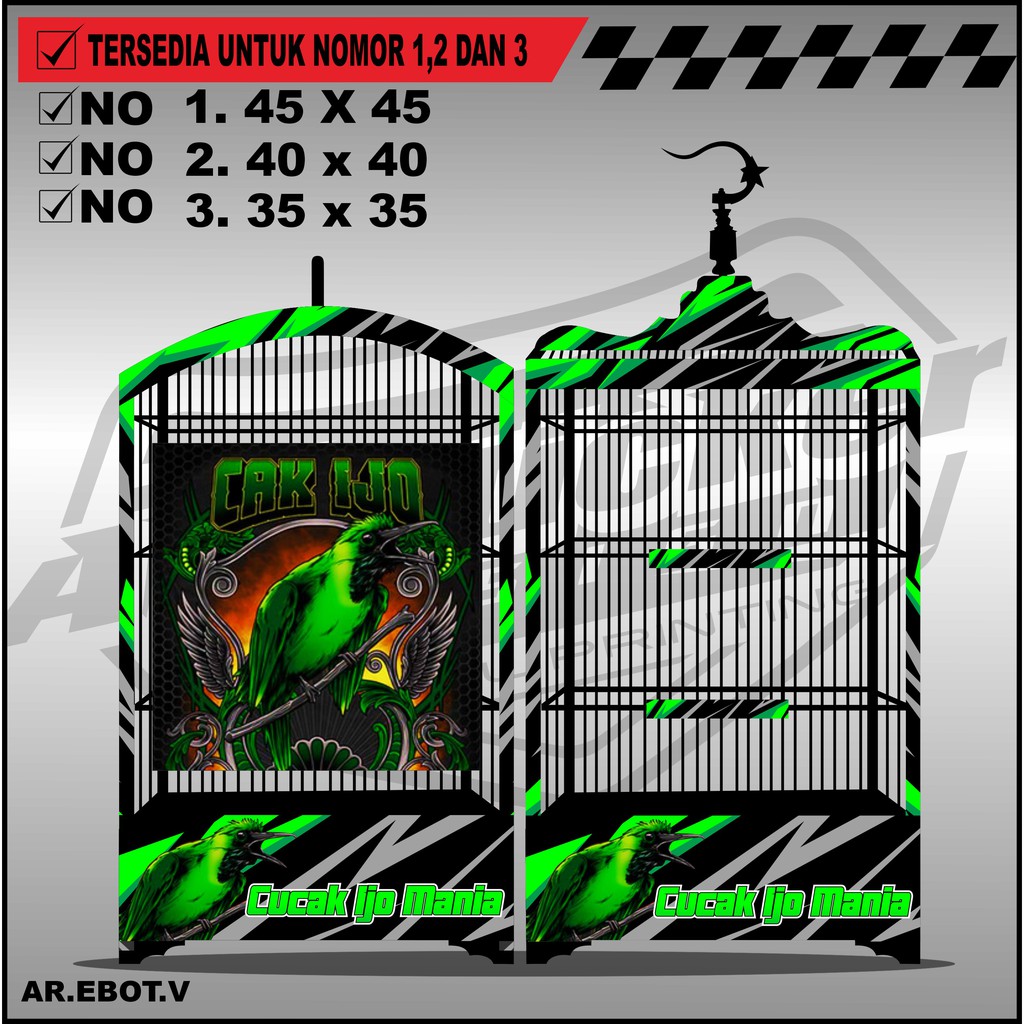 Detail Sangkar Burung Decal Nomer 52