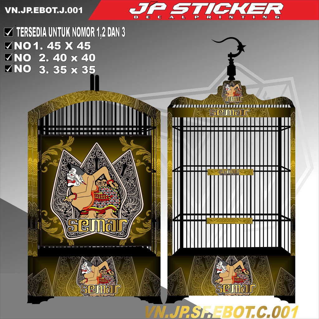 Detail Sangkar Burung Decal Nomer 54