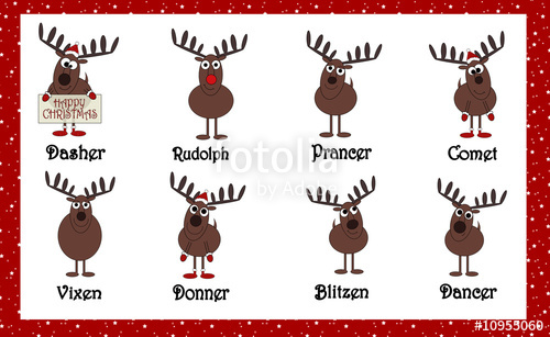 Detail Santa 8 Reindeer Names Nomer 23