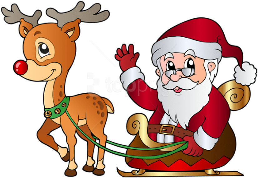 Detail Santa And Deer Png Nomer 29