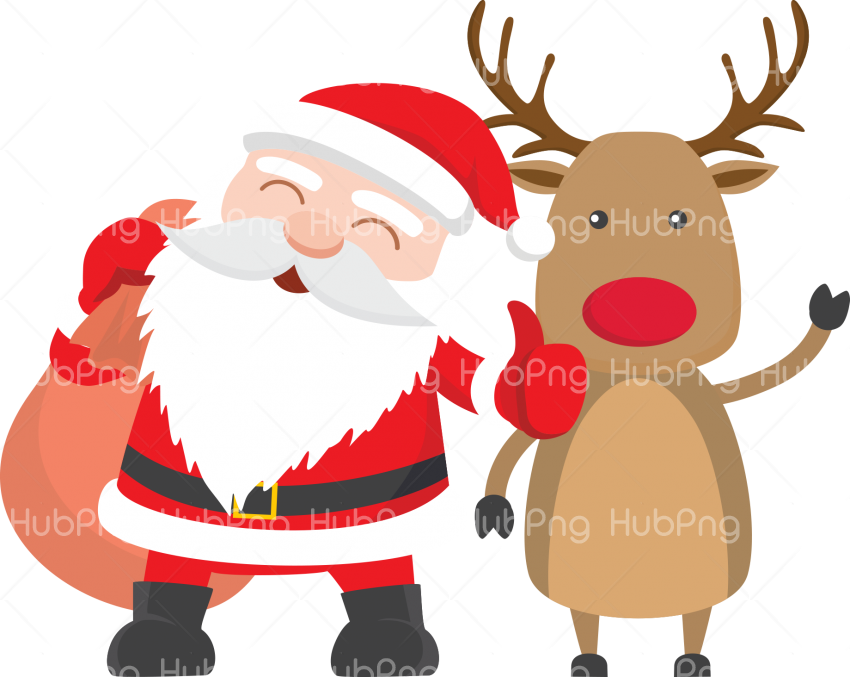 Detail Santa And Deer Png Nomer 33