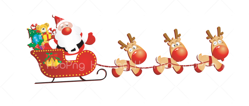 Download Santa And Deer Png Nomer 39