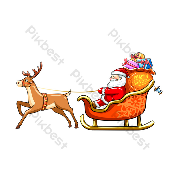 Detail Santa And Deer Png Nomer 44