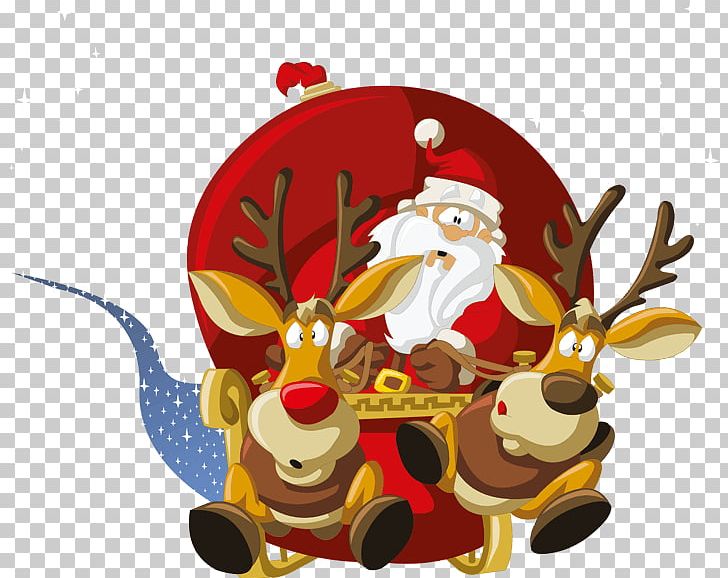 Detail Santa And Deer Png Nomer 50