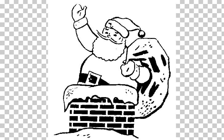 Detail Santa And Reindeer Clipart Black And White Nomer 18