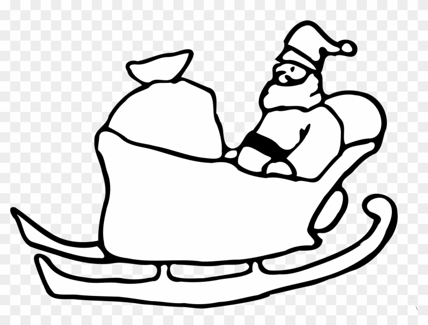 Detail Santa And Reindeer Clipart Black And White Nomer 35