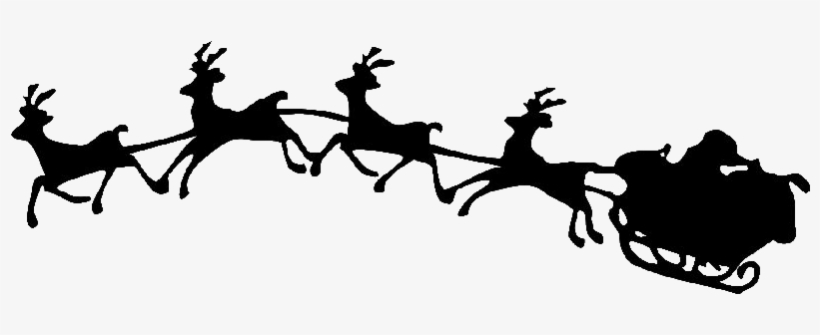 Detail Santa And Reindeer Silhouette Png Nomer 13