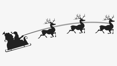 Detail Santa And Reindeer Silhouette Png Nomer 2