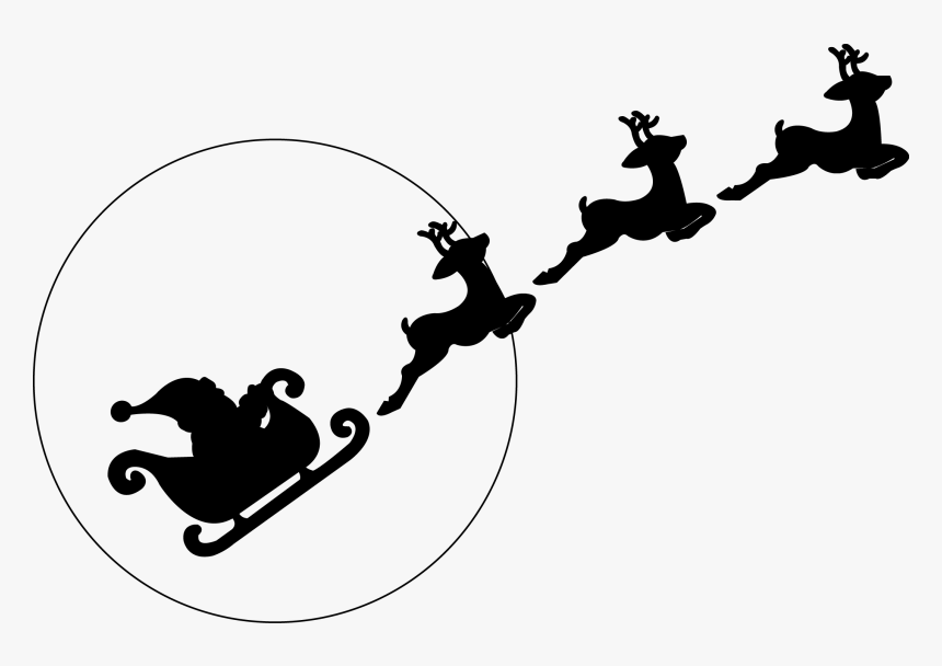 Detail Santa And Reindeer Silhouette Png Nomer 22