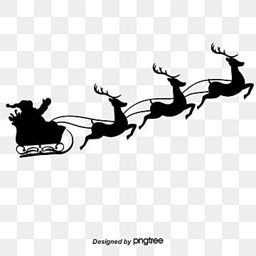 Detail Santa And Reindeer Silhouette Png Nomer 24