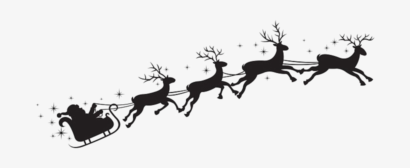 Detail Santa And Reindeer Silhouette Png Nomer 3