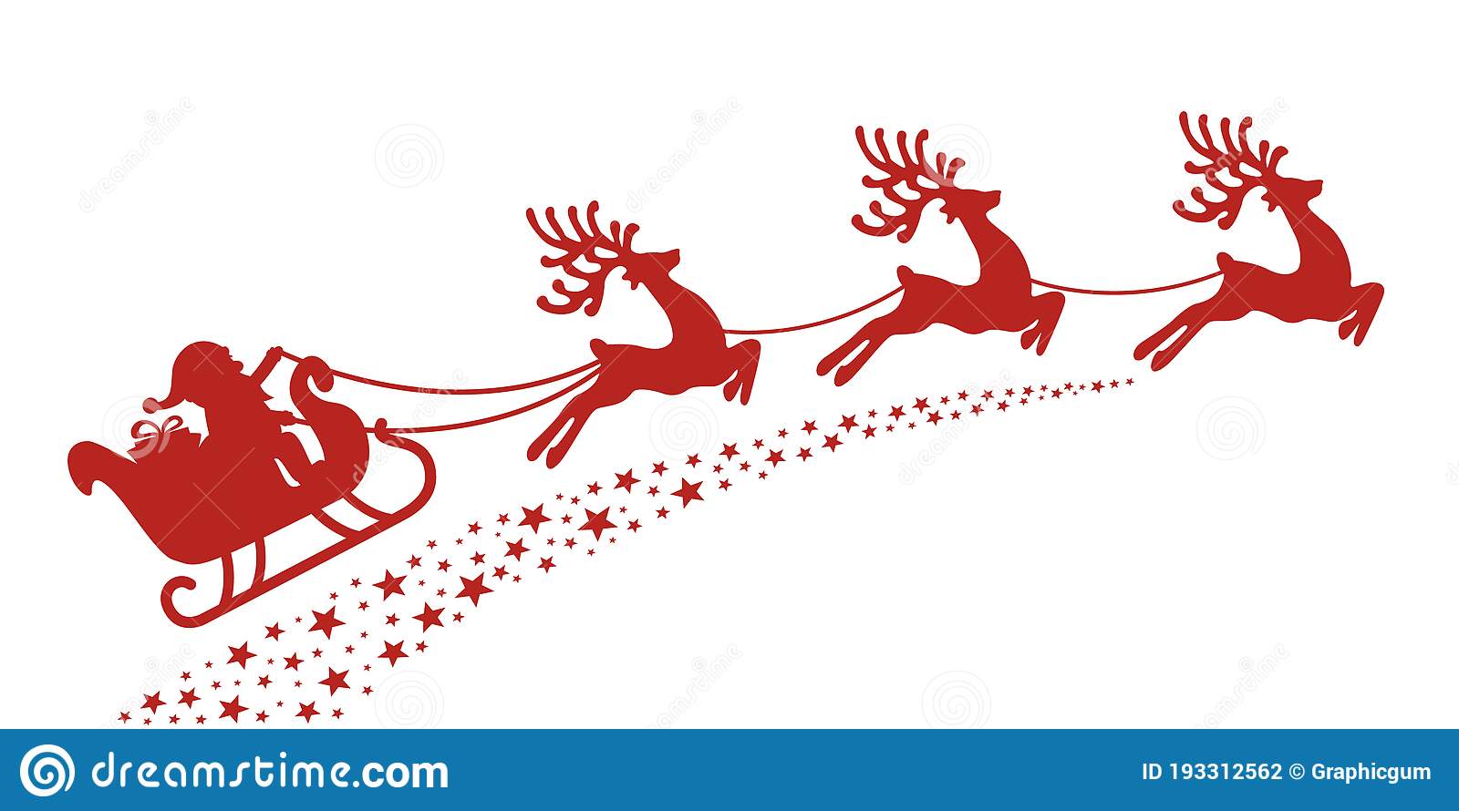 Detail Santa And Reindeer Silhouette Png Nomer 33