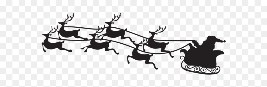 Detail Santa And Reindeer Silhouette Png Nomer 35