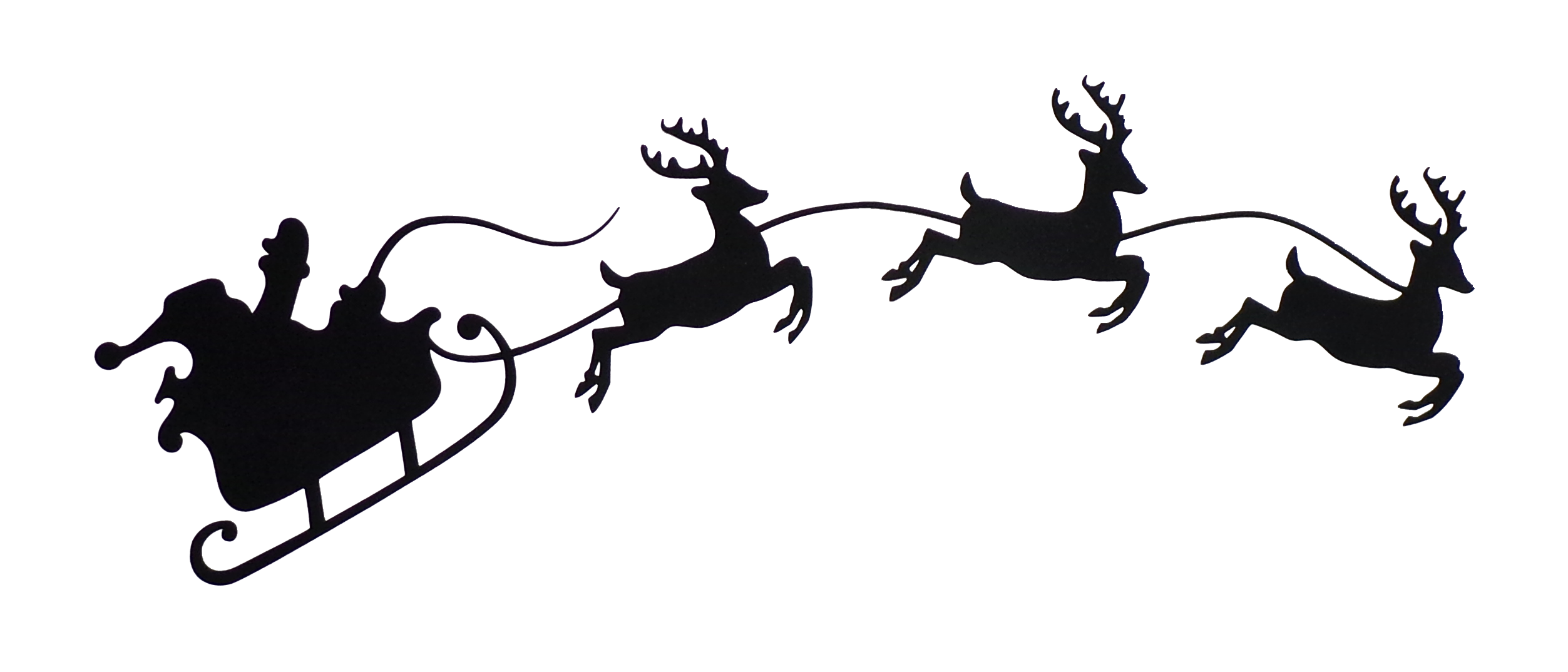 Detail Santa And Reindeer Silhouette Png Nomer 5