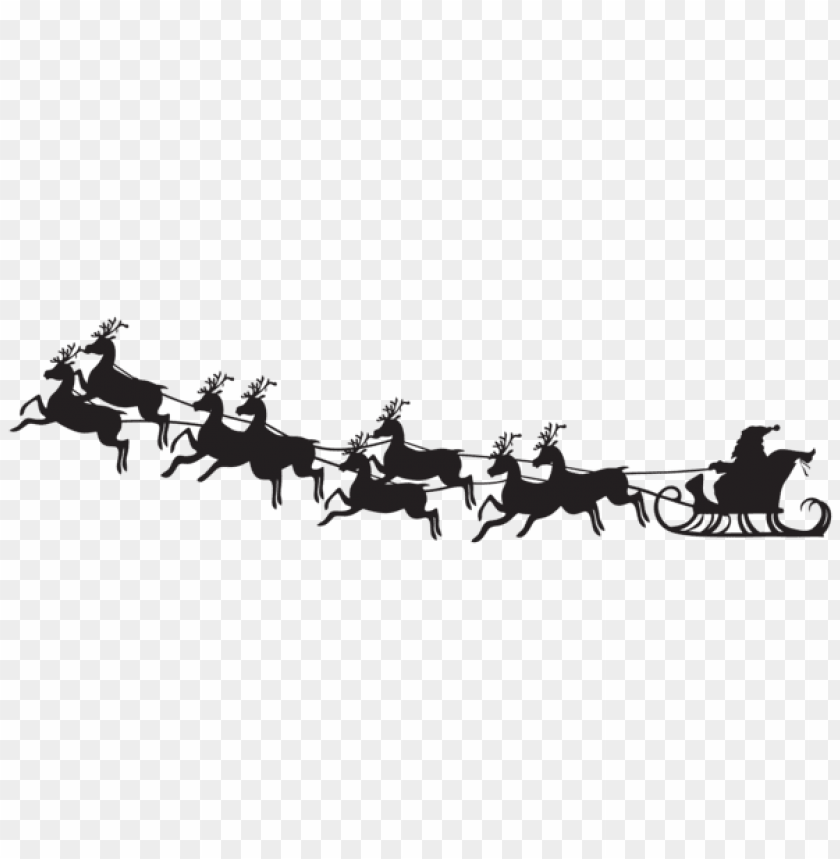 Detail Santa And Reindeer Silhouette Png Nomer 46