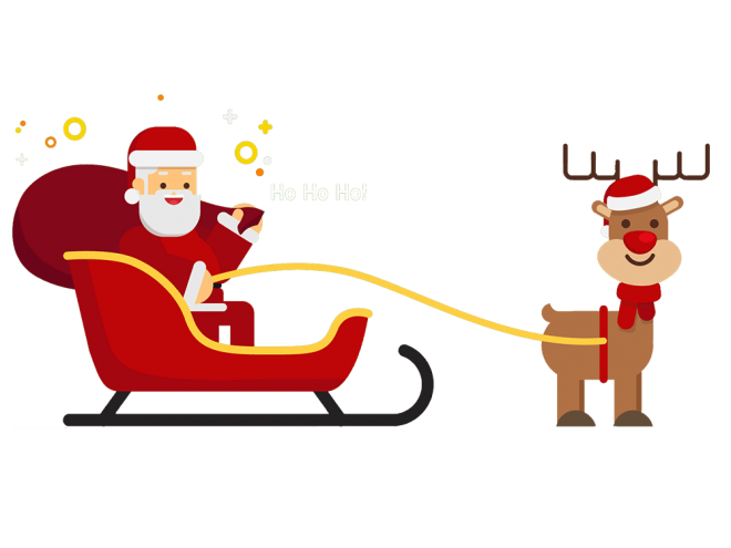 Detail Santa And Sleigh Clipart Nomer 2