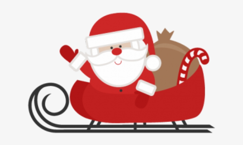 Detail Santa And Sleigh Clipart Nomer 22