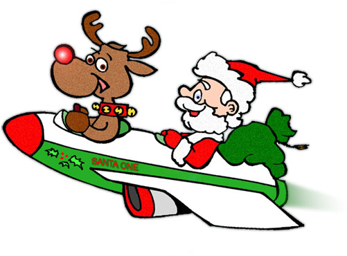 Detail Santa And Sleigh Clipart Nomer 38