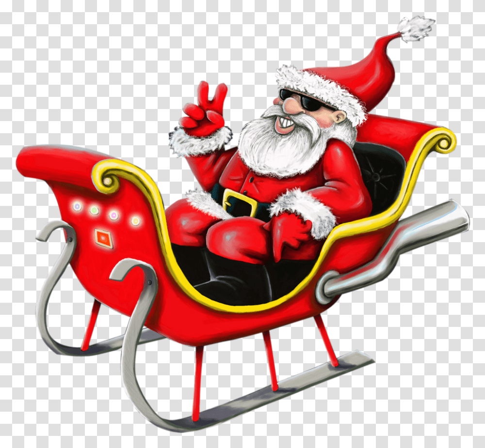 Detail Santa And Sleigh Clipart Nomer 47